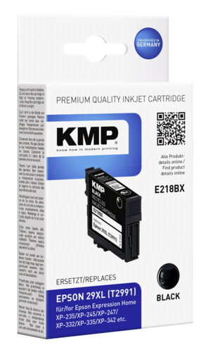 KMP E218BX Tintenpatrone schwarz kompatibel mit Epson T 2991 XL