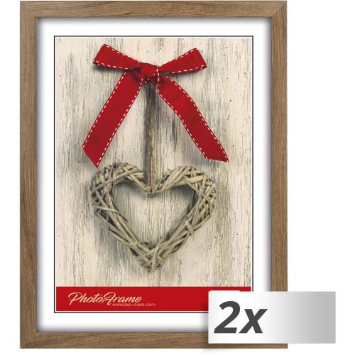 1x2 ZEP Photo Frame braun  20x30 Kunststoff Rahmen          M484B