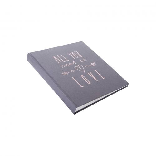 Goldbuch ALL YOU need is LOVE grau 30x31 60 weiße Seiten 27085