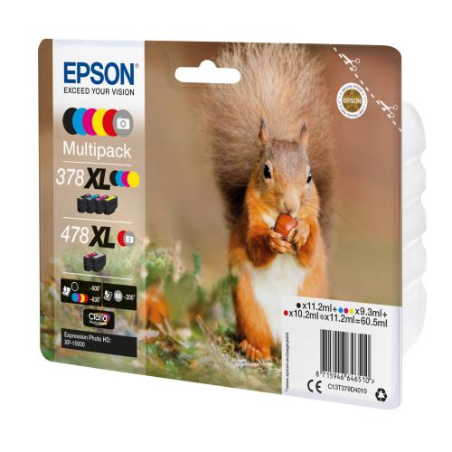 Epson Multipack Claria Photo HD T 378/478 XL (6 Farben)   T 379D