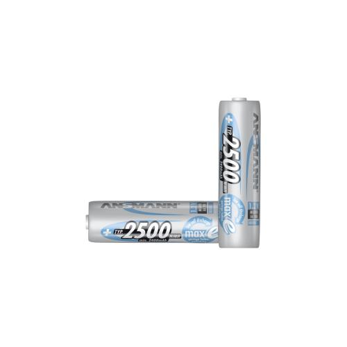 1x2 Ansmann maxE NiMH Akku 2500 Mignon AA 2400 mAh