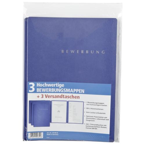 Pagna Bewerbungsset blau Inkl. 3 Versandtaschen, neutral