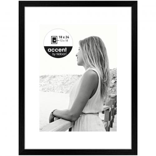 Nielsen Aura schwarz       18x24 Holz inkl. Passepartout  1134000
