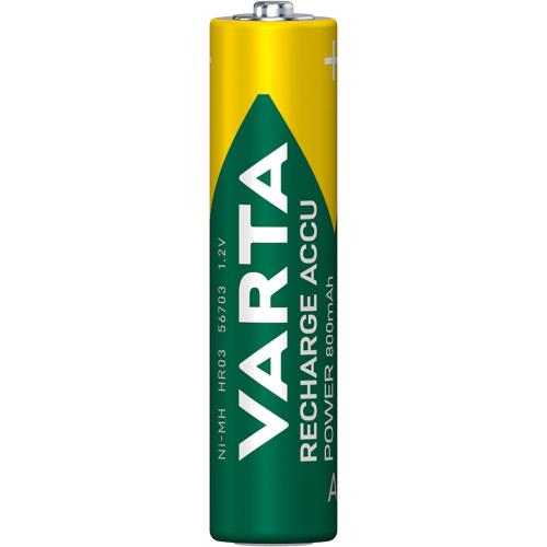 1x2 Varta Rechargeable Accu AAA Ready2Use NiMH 800 mAH Micro