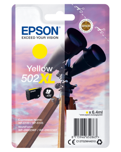 Epson Tintenpatrone yellow 502 XL                    T 02W4