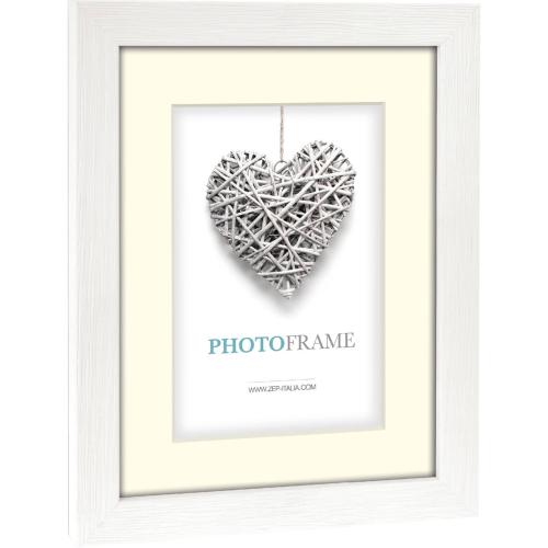ZEP Regent 4 Passepartout  13x18 Holz Bilderrahmen weiß    V32574