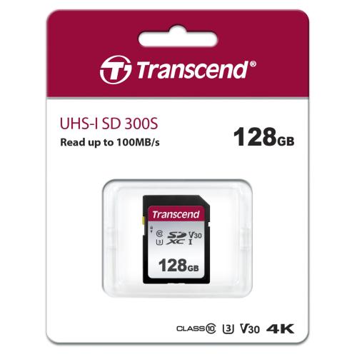 Transcend SDXC 300S        128GB Class 10 UHS-I U3 V30