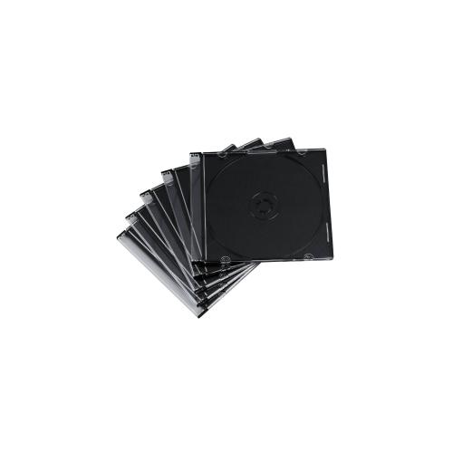 1x50 Hama CD-Leerhülle SlimLine Transparent-Schwarz        51269
