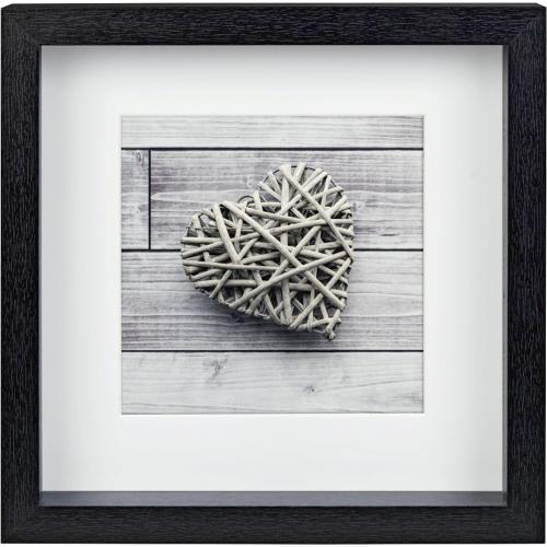 Hama Scala 3D schwarz      23x23 Portrait Holz Passepartout 59773