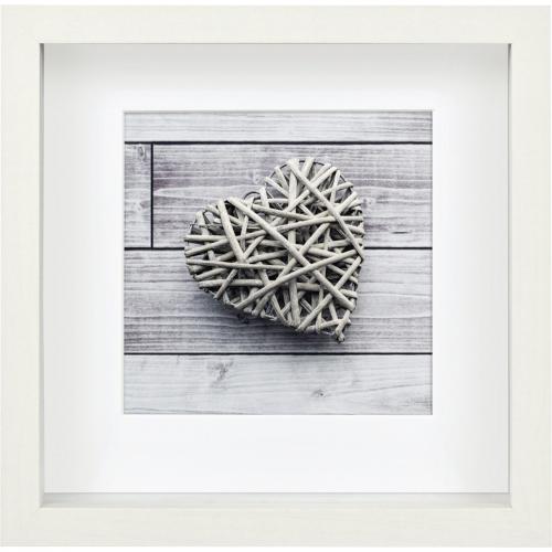 Hama Scala 3D weiß         23x23 Portrait Holz Passepartout 59777