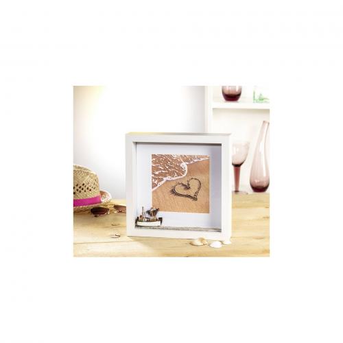 Hama Scala 3D weiß         23x23 Portrait Holz Passepartout 59777