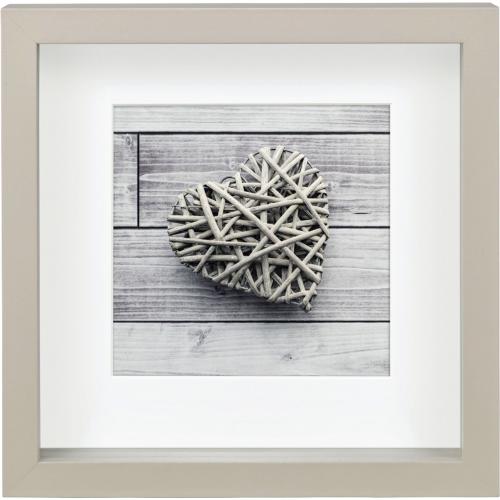 Hama Scala 3D taupe        23x23 Portrait Holz Passepartout 59778