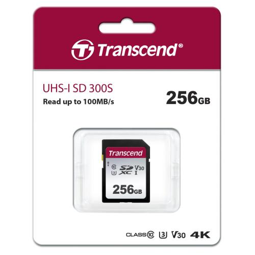 Transcend SDXC 300S        256GB Class 10 UHS-I U3 V30