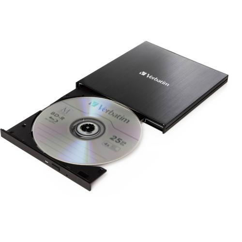 Verbatim Slimline Blu-ray Writer USB 3.1 GEN 1 USB-C Ultra HD 4K