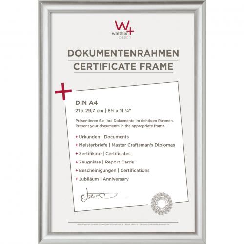 Walther Trendstyle       21x29,7 Kunststoff silber DIN A4  KP130S