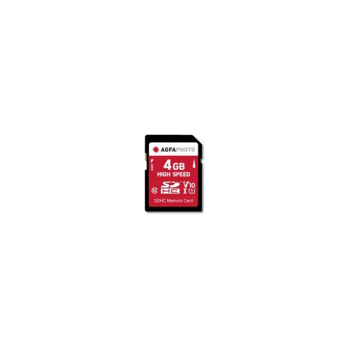 AgfaPhoto SDHC Karte         4GB High Speed Class 10 UHS I U1 V10
