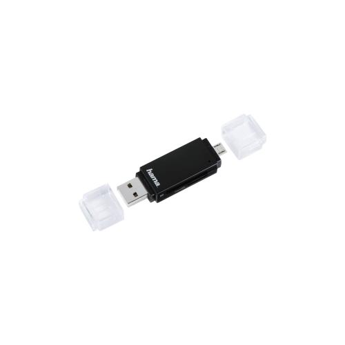 Hama USB 2.0 OTG Kartenleser "Basic" SD/microSD Schwarz