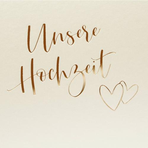 Goldbuch Herzklopfen       30x31 60 weiße Seiten Hochzeit   08174
