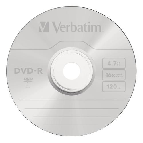 4x100 Verbatim DVD-R 4,7GB 16x Speed, matt silver