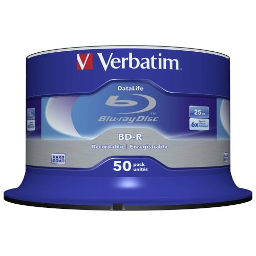 4x50 Verbatim BD-R Blu-Ray 25GB 6x Speed Datalife No-ID Cakebox