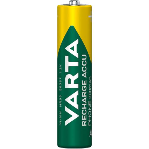 1x2 Varta Akku Professional Accu NiMH 800 mAh AAA Phone Power