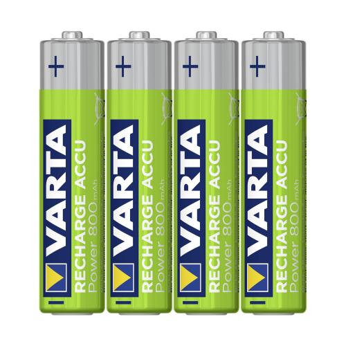 10x4 Varta Rechargeable Accu NiMh 800 mAh Micro VPE Innenk.