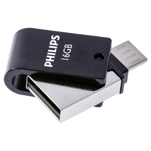 Philips 2 in 1 Black        16GB OTG microUSB + USB 2.0