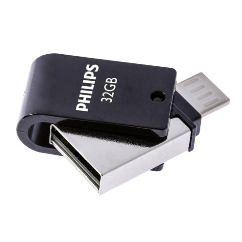 Philips 2 in 1 Black        32GB OTG microUSB + USB 2.0