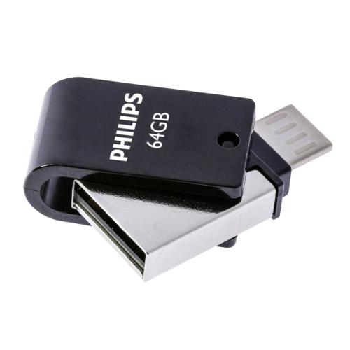 Philips 2 in 1 Black        64GB OTG microUSB + USB 2.0