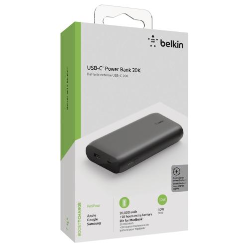 Belkin Power Bank 30W 20.000mAh Power Delivery, schw. BPB002btBK