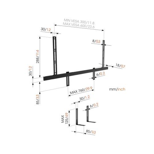 Vogels SOUND 3550 schwarz Soundbar Halterung für TV