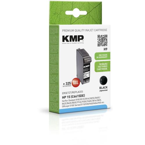 KMP H9 Tintenpatrone schwarz kompatibel mit HP C 6615 D