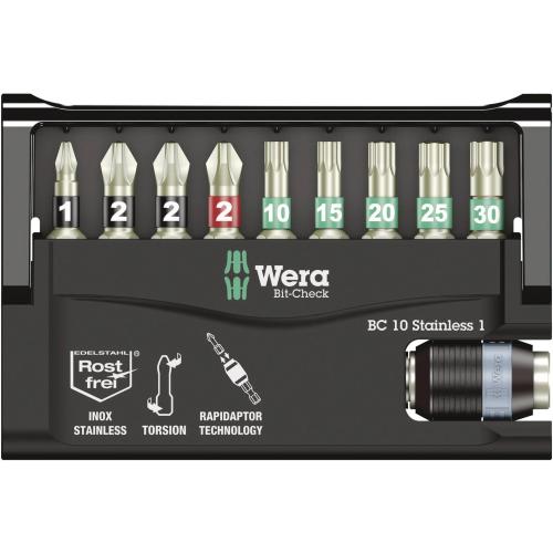 WERA Bit-Check 10 Stainless 1 Bits-Sortiment
