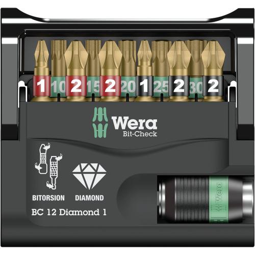WERA Bit-Check 12 Diamond 1 Bits-Sortiment