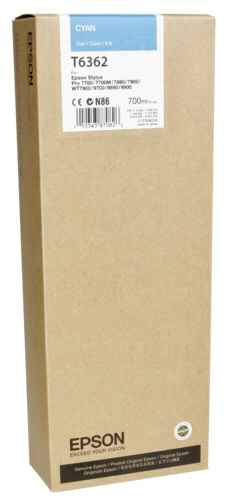 Epson Tintenpatrone cyan T 636 700 ml              T 6362