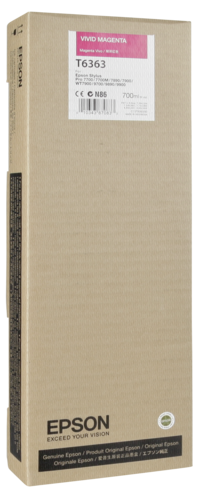 Epson Tintenpatrone vivid magenta T 636 700 ml      T 6363