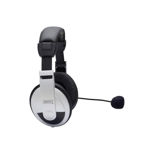 DIGITUS Stereo Multimedia Headset mit Mikrofon 1,8m