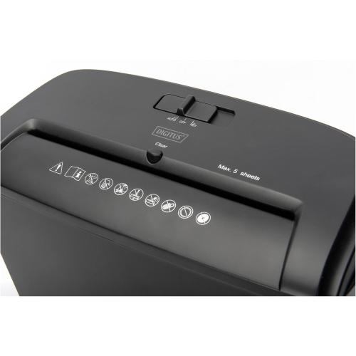 DIGITUS Aktenvernichter X5 mit CD/DVD/Karten-Schredder Crosscut