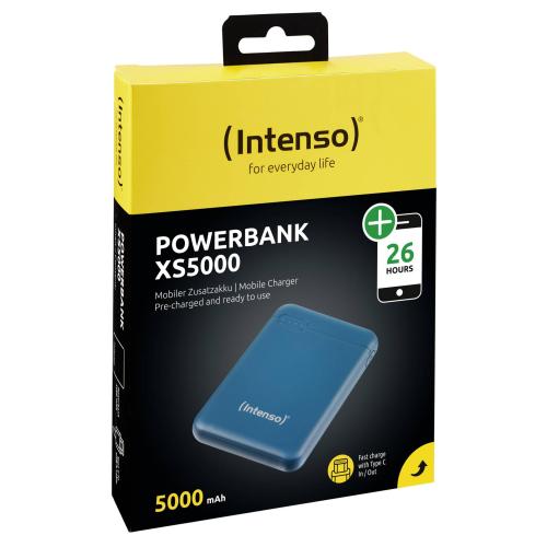 Intenso Powerbank XS5000 petrol 5000 mAh inkl. USB-A to Type-C