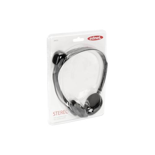 5x ednet Multimedia Stereo Headset mit Mikrofon 1,8m