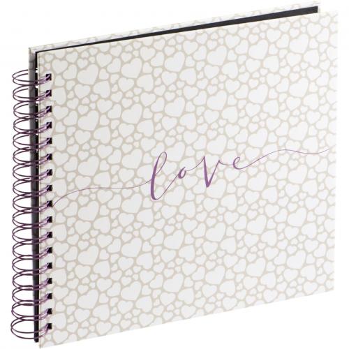 Hama Romance Spiral-Album  28x24 40 schwarze Seiten Hochzeit 3831