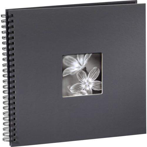 Hama "Fine Art" Spiral grau 36x32 50 schwarze Seiten 94874