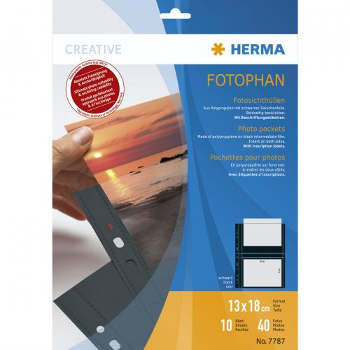 Herma fotophan 13x18 schwarz 10 Blatt                    7787