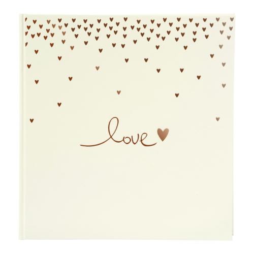 Goldbuch Raining Hearts Pfirsich 30x31 60 weiße S. Hochzeit 08015