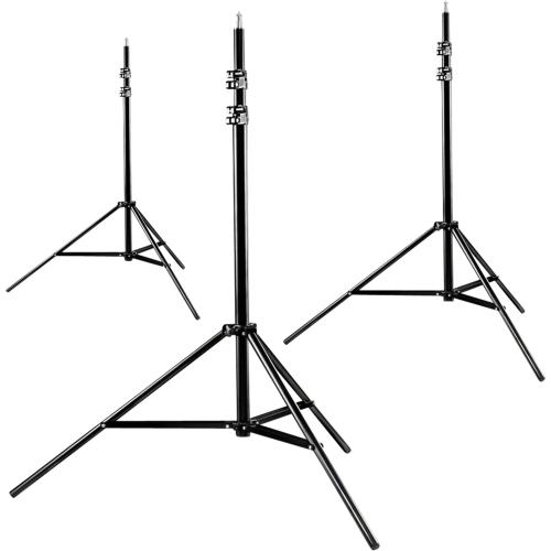 walimex 3er Set wT-806 Lampenstativ, 256cm