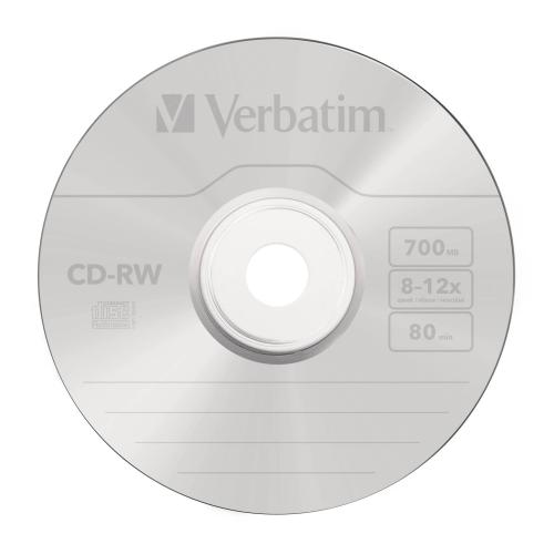 1x10 Verbatim CD-RW 80 / 700MB 10x Speed, Spindel