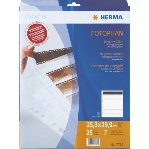 Herma Neg.-hüllen KB 6er-Streif. PP klar         25 Blatt    7762