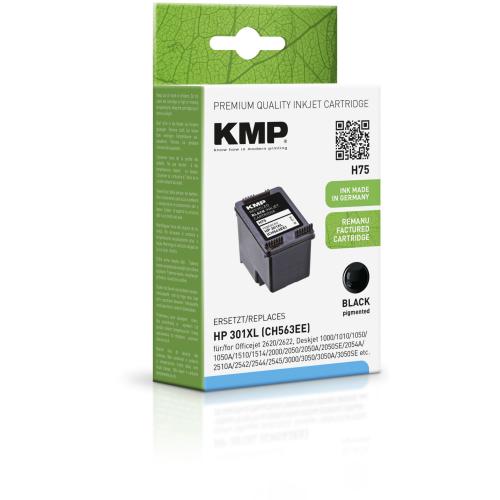 KMP H75 Tintenpatrone schwarz kompatibel mit HP CH 563 EE