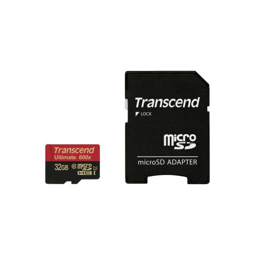Transcend microSDHC MLC     32GB Class 10 UHS-I 600x + SD-Adapter