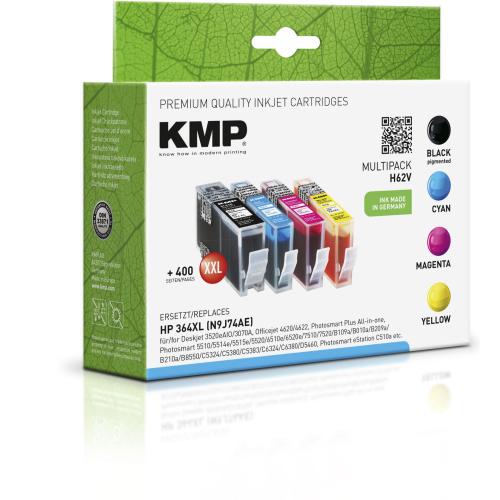KMP H62V Vorteilspack BK/C/M/Y kompatibel mit HP No. 364 XL